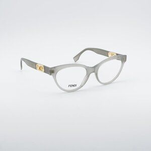 Fendi FE50066I 095 Eyeglasses Grey 53mm Cat Eye Frame